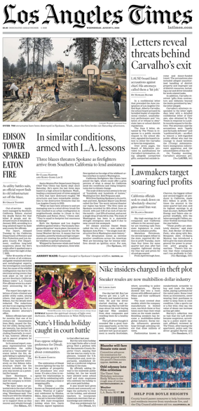 Cover of Los Angeles Times
