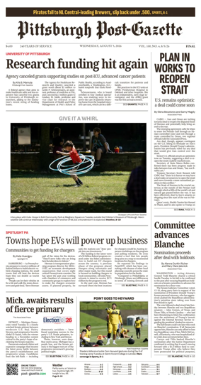 Cover of Pittsburgh Post-Gazette