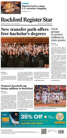 Cover of Rockford Register Star