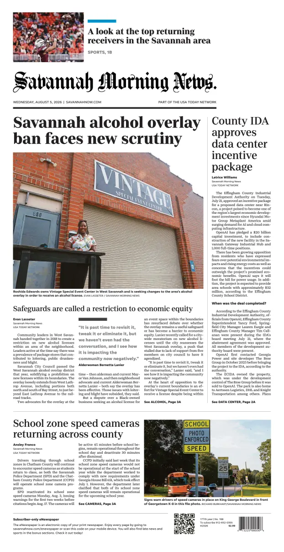 Cover of Savannah Morning News