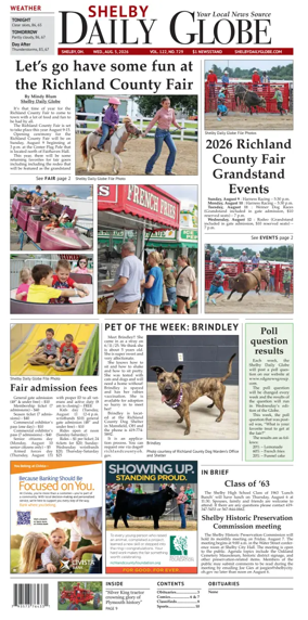 Cover of Shelby Daily Globe
