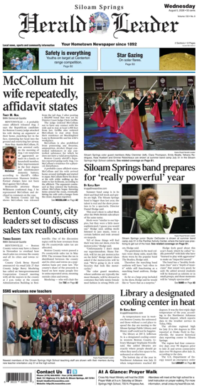 Cover of Siloam Springs Herald Leader
