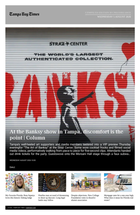 Cover of Tampa Bay Times TFP