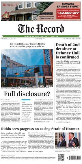 Cover of The Bergen Record