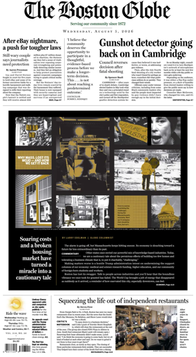 Cover of The Boston Globe