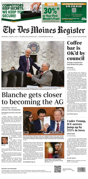 Cover of The Des Moines Register