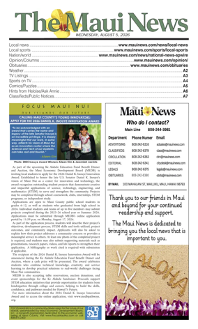 Cover of The Maui News