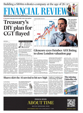 Cover of The Australian Financial Review