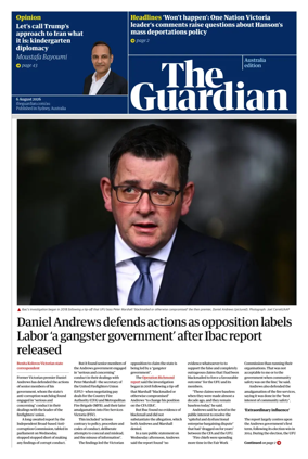 Cover of The Guardian Australia