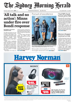 Cover of The Sydney Morning Herald