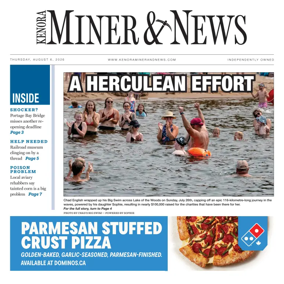 Cover of Kenora Daily Miner and News