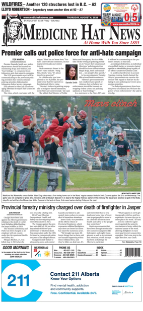 Cover of Medicine Hat News