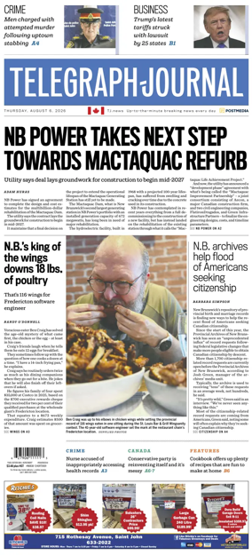 Cover of Telegraph-Journal