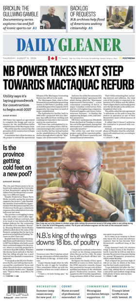 Cover of The Daily Gleaner