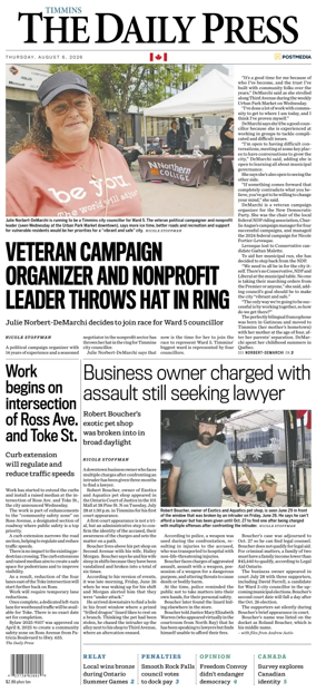 Cover of The Daily Press (Timmins)