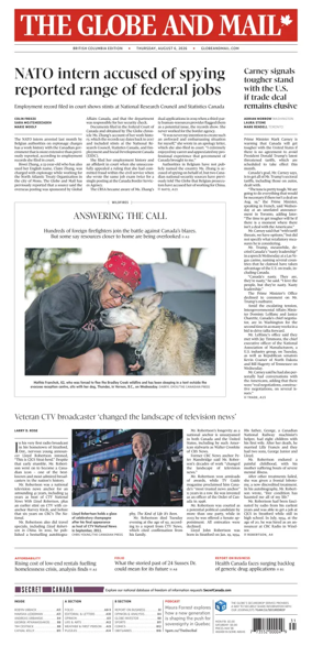 Cover of The Globe and Mail (BC Edition)