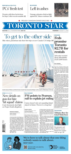 Cover of Toronto Star