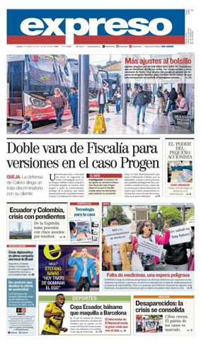 Cover of Diario Expreso