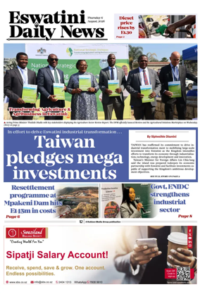 Cover of Eswatini Daily News
