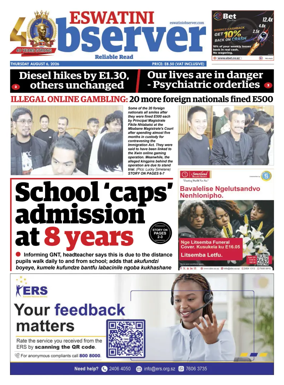 Cover of Eswatini Observer