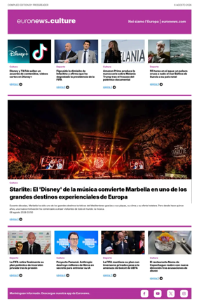 Cover of Euronews Culture and Sport (Spanish) Compiled Edition