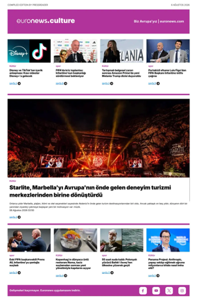 Cover of Euronews Culture and Sport (Turkish) Compiled Edition