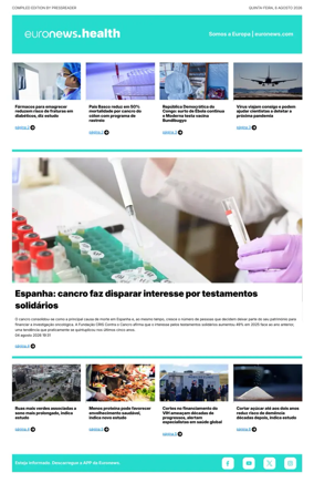 Cover of Euronews Health (Portuguese)