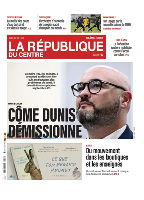 Cover of La Republique du Centre (Orleans - Loiret))