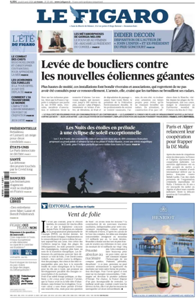 Cover of Le Figaro