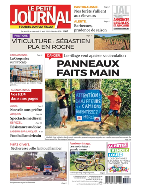 Cover of Le Petit Journal - L'hebdo local de l'Aude
