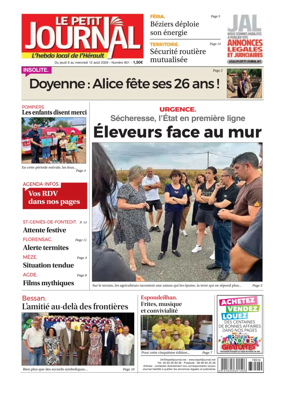 Cover of Le Petit Journal - L'hebdo local de l'Herault