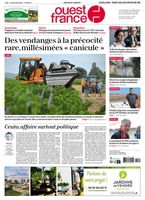 Cover of Ouest France (Challans / Saint-Gilles-Croix-de-Vie)