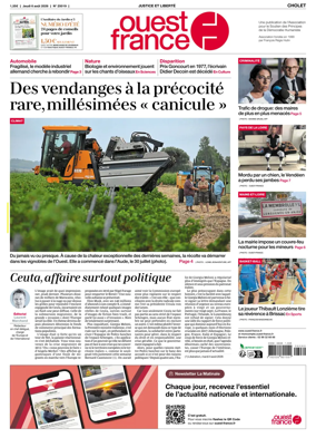 Cover of Ouest France (Cholet)
