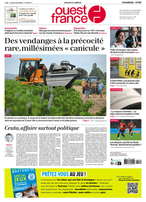Cover of Ouest-France (Fougeres Vitre)