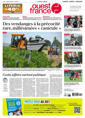 Cover of Ouest-France (Lannion / Paimpol / Guingamp)
