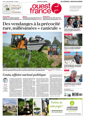 Cover of Ouest France (Les Herbiers / Montaigu)