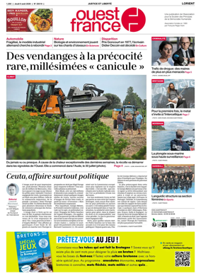 Cover of Ouest France (Lorient)