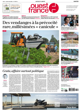 Cover of Ouest France (Nantes)