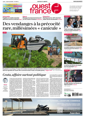 Cover of Ouest France (Pornic / Pays de Retz)