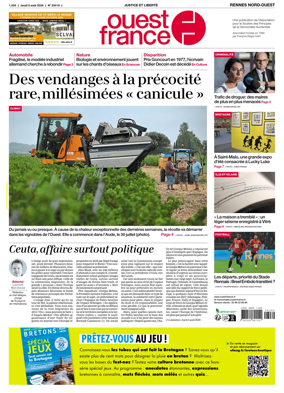Cover of Ouest-France (Rennes Nord-Ouest)