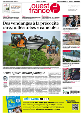 Cover of Ouest France (Saint-Nazaire La Baule Guerande)