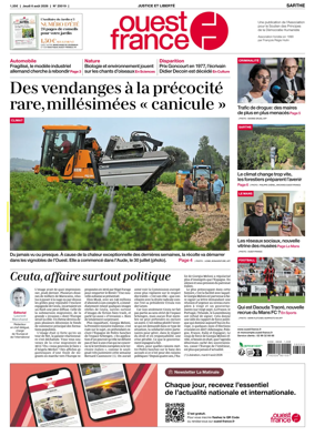 Cover of Ouest France (Sarthe)