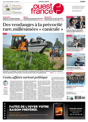 Cover of Ouest France (Vannes)