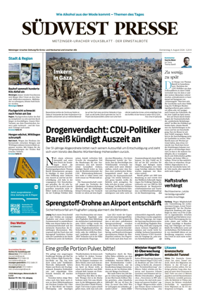 Cover of Sudwest Presse - Metzinger Uracher Volksblatt - Der Ermstalbote