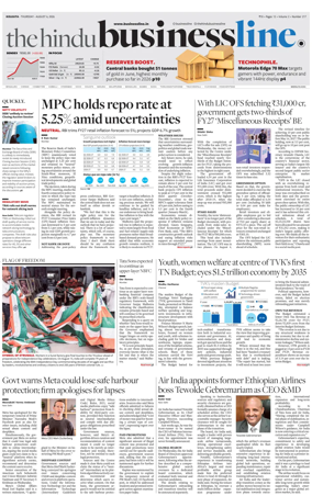 Cover of BusinessLine (Kolkata)