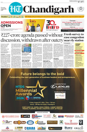 Cover of Hindustan Times (Chandigarh) - Live