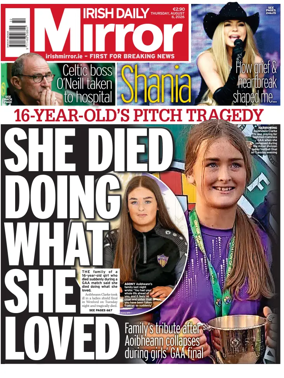Cover of Irish Daily Mirror