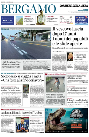 Cover of Corriere della Sera (Bergamo)
