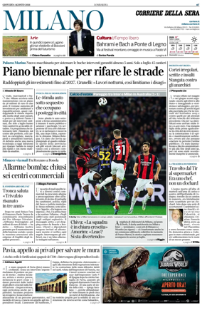 Cover of Corriere della Sera (Milano)