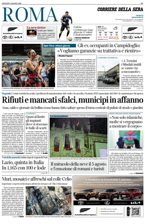 Cover of Corriere della Sera (Roma)